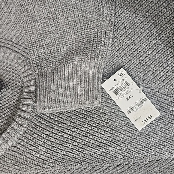 INC Mens Knit Long Sleeve Sweater Heather Gray XXL - Picture 2 of 3